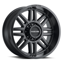 Load image into Gallery viewer, Raceline 948B Split 20x10in / 5x127 BP / -19mm Offset / 78.1mm Bore - Satin Black Wheel