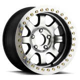 Raceline RT260 Avenger 17x8.5in/5x127 BP/-19mm Offset/83.82mm Bore - Black & Machined Beadlock Wheel