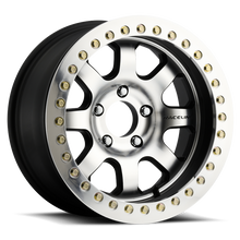 Load image into Gallery viewer, Raceline RT260 Avenger 17x8.5in/5x139.7 BP/-32mm Offset/107.95mm Bore - Black &amp; MACH. Beadlock Wheel