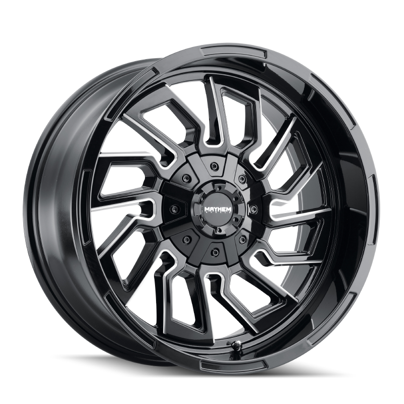 Mayhem 8111 Flywheel 22x10 / 6x135 BP / -19mm Offset / 106mm Hub Black w/ Milled Spokes Wheel