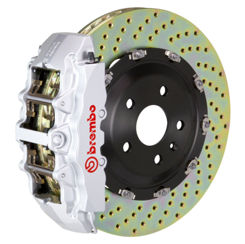 Brembo 02-08 G500/03-04 G55/09-18 G550 Front GT BBK 8 Piston Cast 365x34 2pc Rotor Drilled-Silver