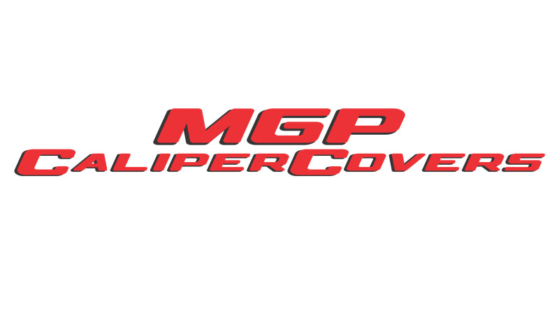 MGP 4 Caliper Covers Engraved Front & Rear Chevy racing Red finish silver ch