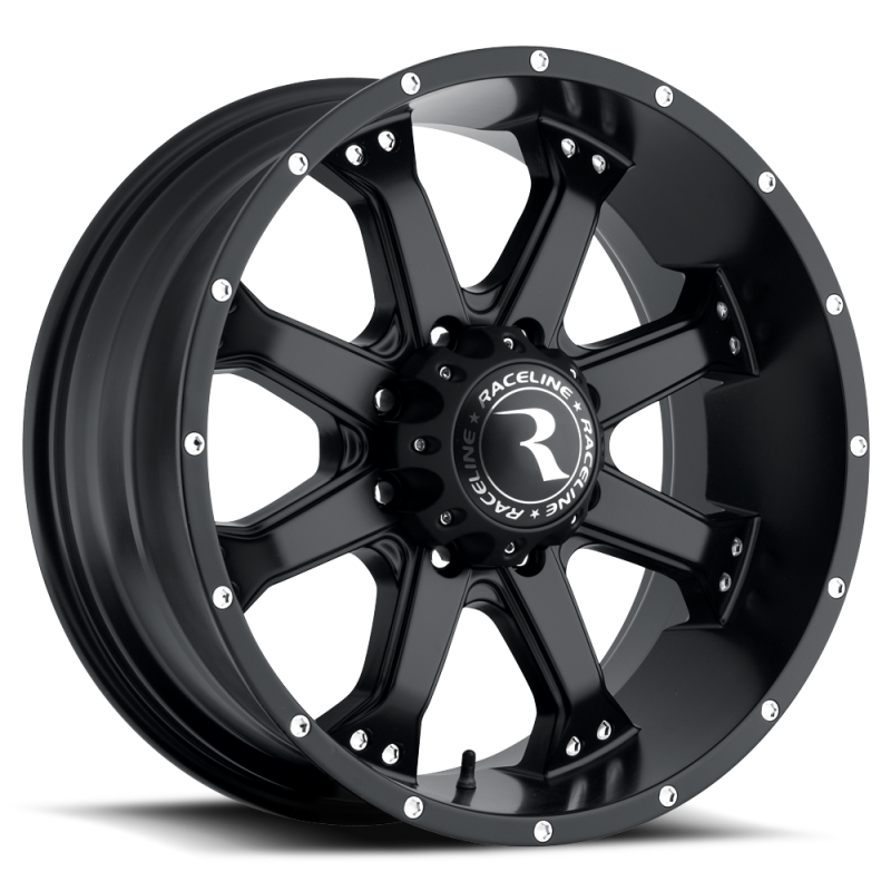 Raceline 991B Assault 20x9in / 8x165.1 BP / 18mm Offset / 125.2mm Bore - Satin Black Wheel