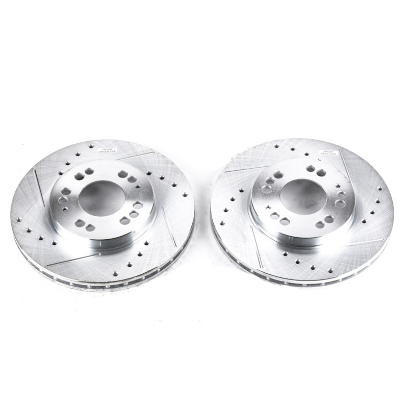 Power Stop 91-96 Dodge Stealth Front Evolution Drilled & Slotted Rotors - Pair