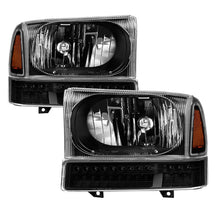 Load image into Gallery viewer, xTune Ford F250 F350 Superduty Excursion 99-04 OEM Style Headlights - Black HD-JH-FF25099-SET-LED-BK