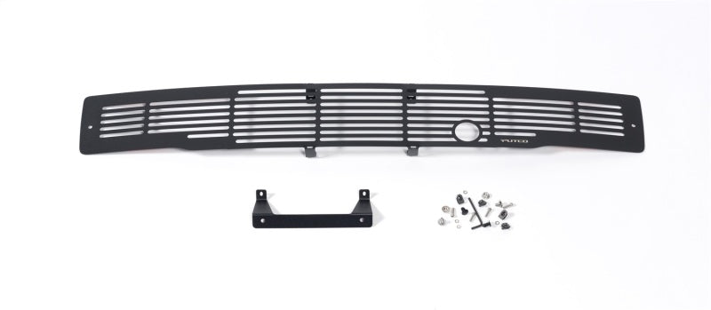 Putco 15-17 Ford F-150 - Stainless Steel Black Bar Design w/ Heater Plug Bumper Grille Inserts