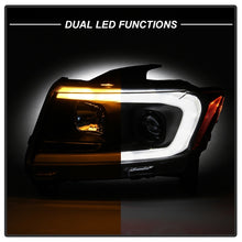 Load image into Gallery viewer, Spyder 11-13 Jeep Grand Cherokee - Light Bar Proj Headlights - Halo Model - Blk - PRO-YD-JGC11-LB-BK