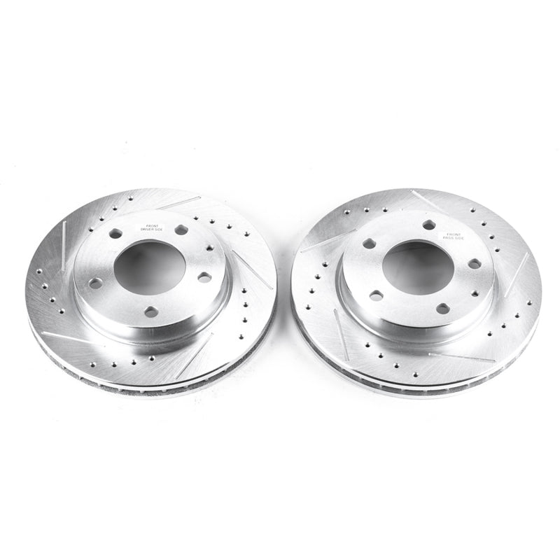 Power Stop 93-97 Ford Probe Front Evolution Drilled & Slotted Rotors - Pair