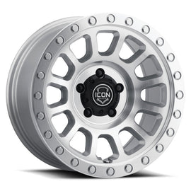 ICON Hulse 18x9 6x5.5 0mm Offset 5in BS Silver Machined