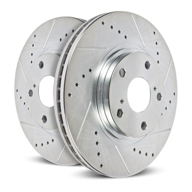 Power Stop 69-70 Ford Country Squire Front Evolution Drilled & Slotted Rotors - Pair