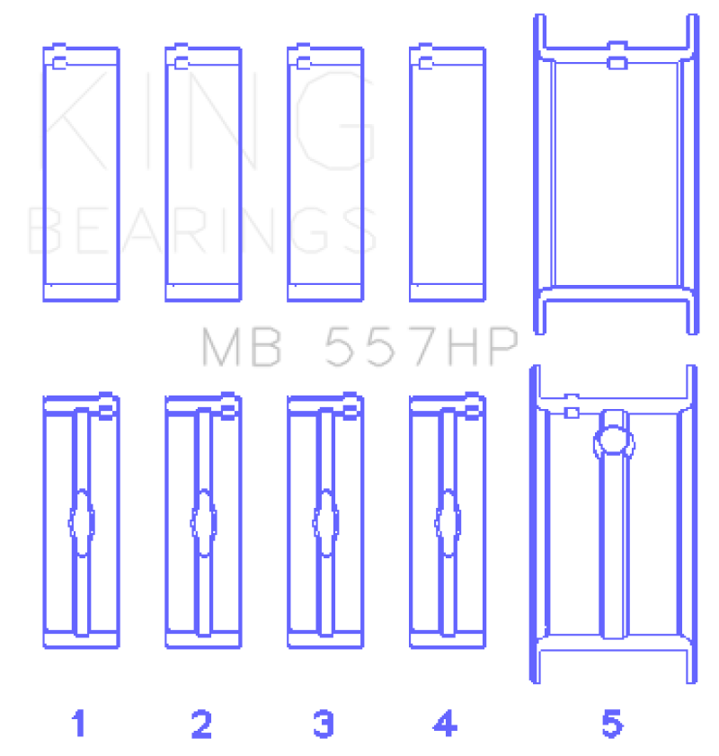 King Engine Bearings Small Block Chevy BI-Metal Main Bearing Set