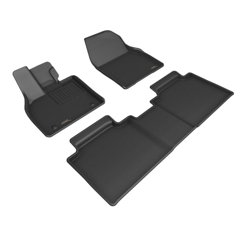 3D MAXpider 2023 Toyota BZ4X Double Cab Kagu 1st & 2nd Row Floormats - Black