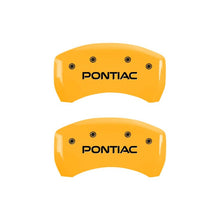 Load image into Gallery viewer, MGP 4 Caliper Covers Engraved Front &amp; Rear Pontiac Yellow Finish Black Char 2007 Pontiac Solstice