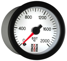 Load image into Gallery viewer, Autometer Stack 52mm 0-2000 Deg F Pro Stepper Motor Exhaust Gas Temp Gauge - White