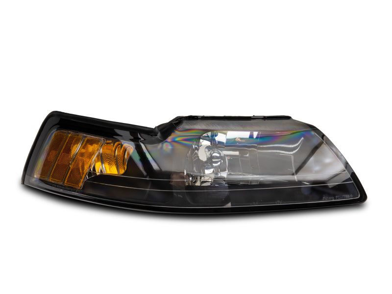 Raxiom 99-04 Mustang Axial Series OEM Style Replacement Headlights- Black Housing (Clear Lens)