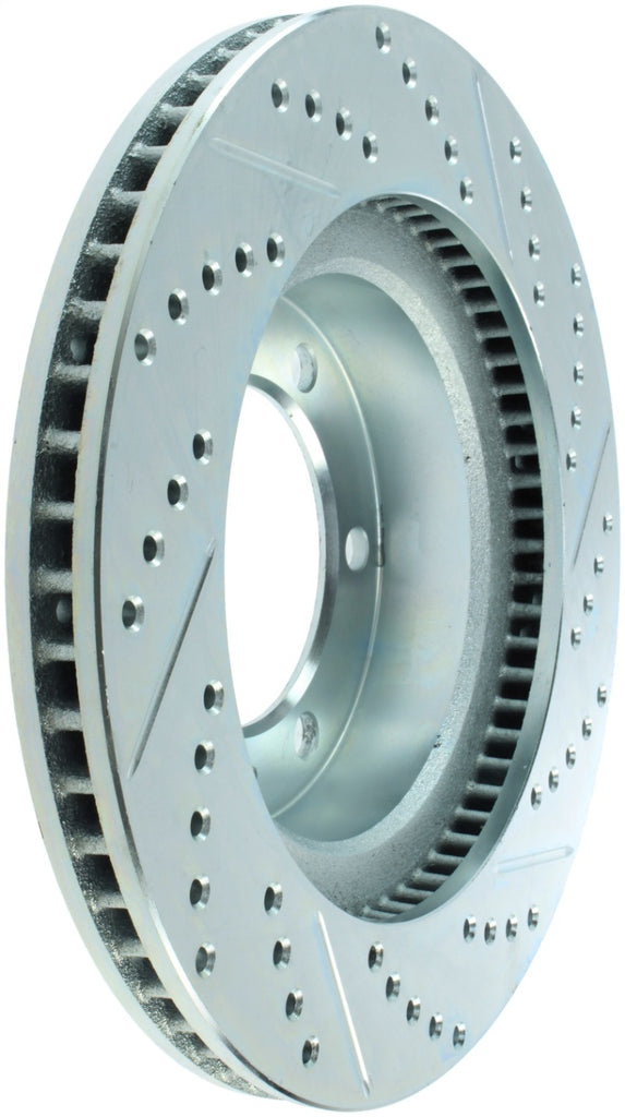 StopTech Select Sport 12-14 Toyota FJ Cruiser SportStop Slotted & Drilled Front Right Rotor