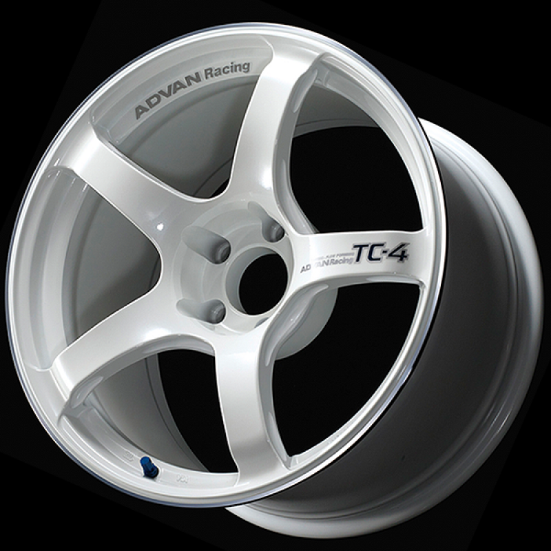 Advan TC4 18x10.0 / +32 Offset / 5-112 / 66.5mm Bore / Racing White Metallic & Ring