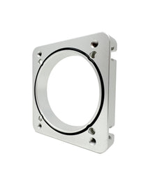 Torque Solution 06-21 Subaru STI EJ Big Bore Manifold Big Bore 76mm Throttle Body Adapter - Silver