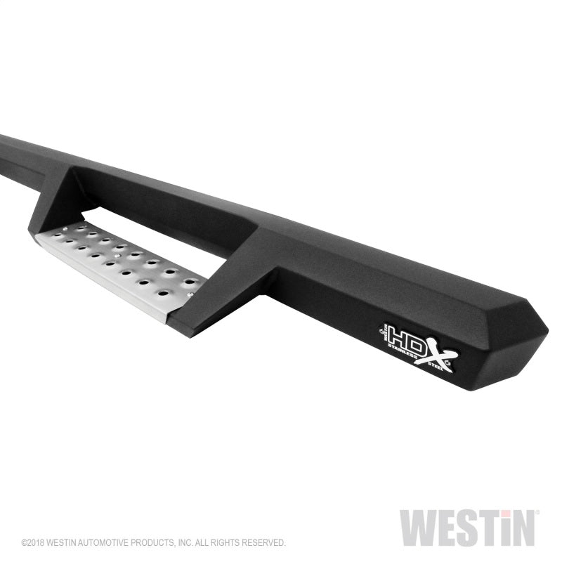 Westin 19-22 Chevrolet Silverado 1500 DC 6.5ft Bed HDX Stainless Drop W2W Nerf Step Bars - Tex. Blk