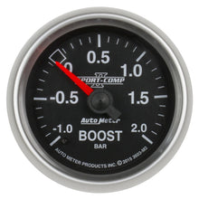 Load image into Gallery viewer, Autometer Sport-Comp II Gauge Vac/Boost 2 1/16in -1 - +2 Bar Mechanical Sport-Comp II