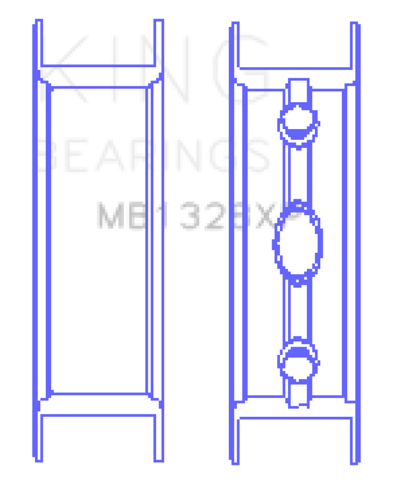 King Engine Bearings GM Vortec / LS Series Gen III IV - Flange Only (From Set MB5013XP)