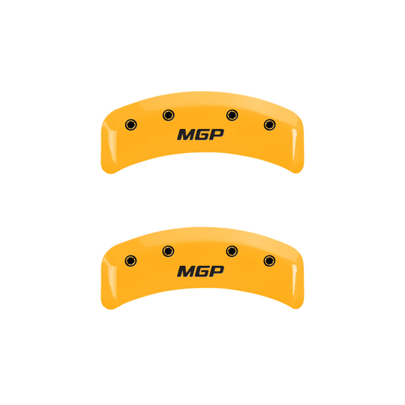 MGP 4 Caliper Covers Engraved Front & Rear MGP Yellow Finish Black Char 2001 Toyota MR2 Spyder