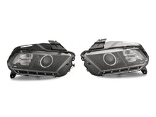 Load image into Gallery viewer, Raxiom 13-14 Ford Mustang LED Halo Projector Headlights- Black Housing (Clear Lens)