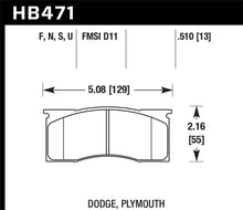 Load image into Gallery viewer, Hawk 66-72 Dodge Dart / 66-69 Pylmouth Barracuda DTC-70 Race Front Brake Pads