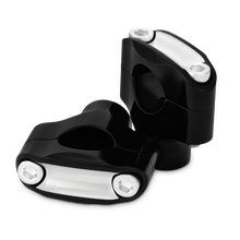 Load image into Gallery viewer, Burly Brand Reaper Riser Clamp 2-Bolt 1-1/2in Tall for 1in Bar, Set - Black Machined