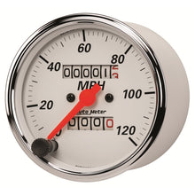 Load image into Gallery viewer, Autometer Arctic White 3-1/8in 0-120 MPH Mechanical Speedometer Gauge