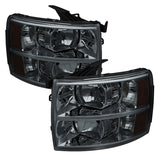 xTune Chevy Silverado 07-13 Crystal Headlights Smoked HD-JH-CS07-AM-SM