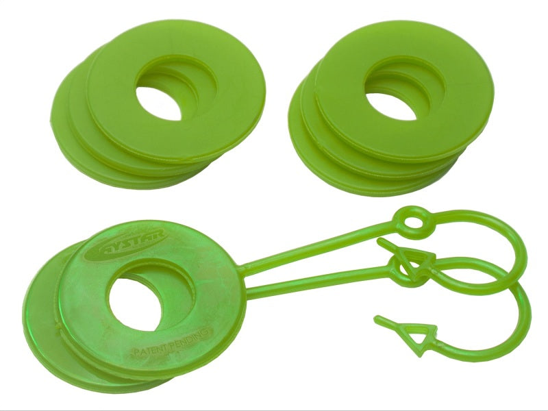 Daystar Fluorescent Green D Ring Isolator w/Lock Washer Kit