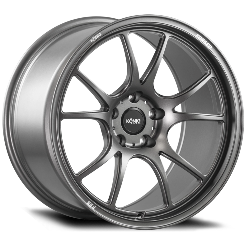 Konig Forged F3S 18X11 5X120.65 ET36 Satin Charcoal Knurled Bead