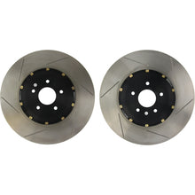 Load image into Gallery viewer, StopTech 09-11 Nissan GT-R Front Slotted Bare Iron 380x34mm AeroRotor Kit Pair