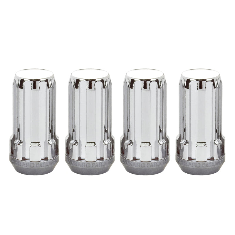 McGard SplineDrive Lug Nut (Cone Seat) 1/2-20 / 1.60in. Length (4-Pack) - Chrome (Req. Tool)