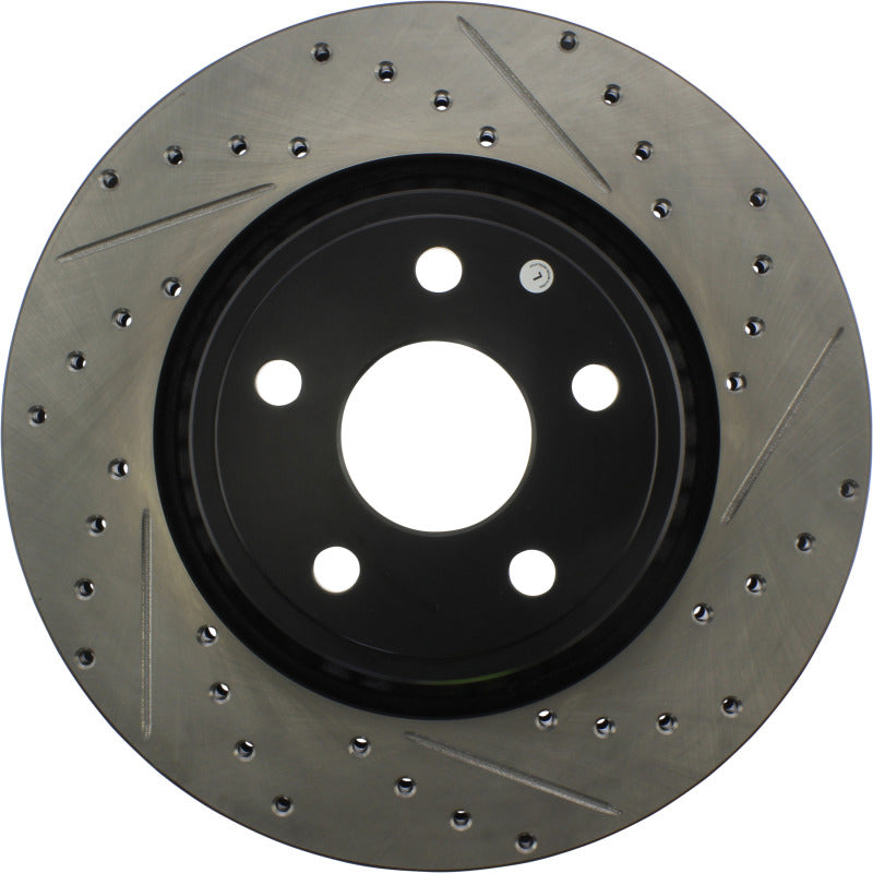 StopTech 11-12 Dodge Durango Sport Drilled & Slotted Front Passenger-Side Brake Rotor