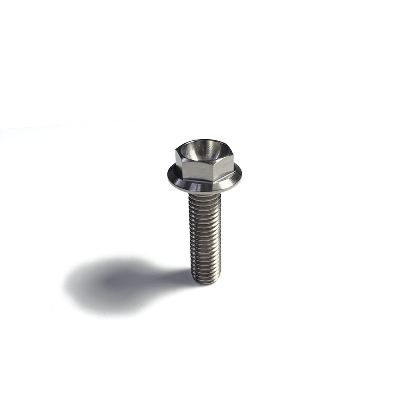 Ticon Industries Titanium Bolt Flanged M8x30x1.25TP 12mm 6pt Head