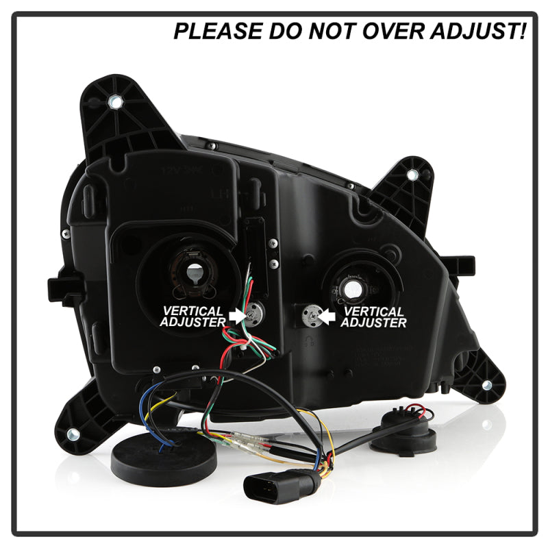 Spyder 13-19 Peterbilt 579 Driver Side Projector Headlights - Black (PRO-YD-PB57914-SEQ-L-BK)