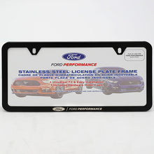 Load image into Gallery viewer, Ford Racing Ford Performance Slim License Plate Frame - Black Stainless Steel