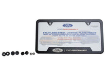 Load image into Gallery viewer, Ford Racing Stainless Steel Ford Performance License Plate Frame - Black