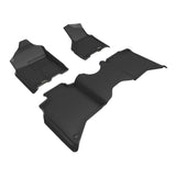 3D MAXpider 19-24 Dodge RAM 3500 Crew Cab w/ Bench Seats Kagu 1st and 2nd Row Floormat - Black