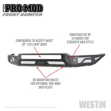 Load image into Gallery viewer, Westin 15-19 Chevrolet Silverado 2500/3500 Pro-Mod Front Bumper - Textured Black