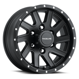Raceline 820MB Twisted 16x6in / 8x165.1 BP / 0mm Offset / 4.90mm Bore - Satin Black Wheel