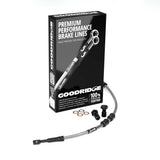 Goodridge 2011 HD FXCWC (w/ABS) -4in Clear Brake Line Kit w/Black Fittings