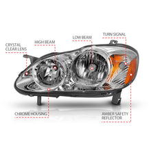 Load image into Gallery viewer, ANZO 2005-2008 Toyota Corolla Crystal Headlight Chrome Amber