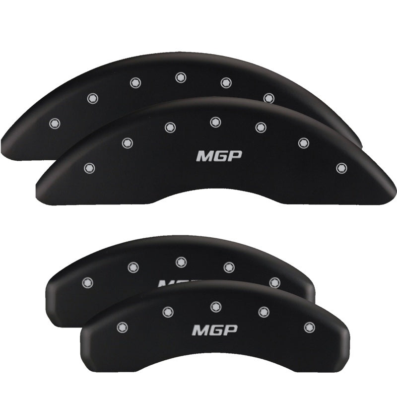 MGP 4 Caliper Covers Engraved Front & Rear Gen 5/Camaro Red finish silver ch