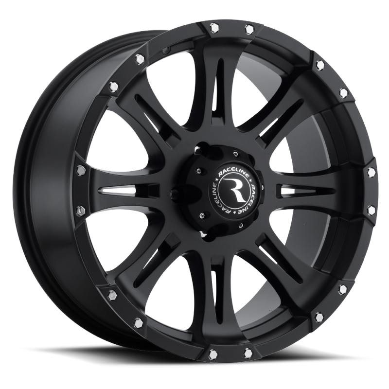 Raceline 981 Raptor 16x8in / 5x114.3 BP / 0mm Offset / 78.1mm Bore - Satin Black Wheel