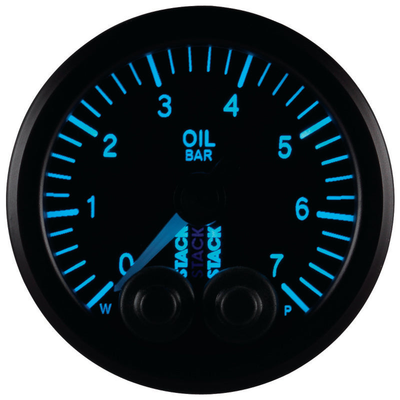 Autometer Stack 52mm 0-7 Bar M10 Male Pro-Control Oil Pressure Gauge - Black