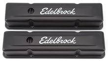 Load image into Gallery viewer, Edelbrock Valve Cover Signature Series Chevrolet 1959-1986 262-400 CI V8 Tall Black