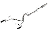 Borla F-150 2021 5.0L 4dr CC SB EC STB Lariat/KR/Platinm/LTD 3/2.25 SRE Cat-Back ATAK Black CHR Tips